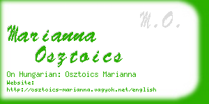 marianna osztoics business card
